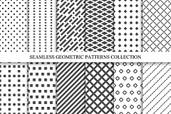 Seamless geometric patterns set. Product Image 1