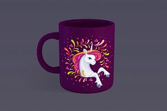 Little beautiful unicorn. Vector illustrations. Product Image 3