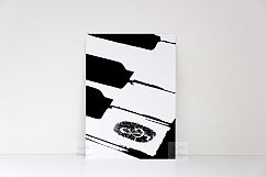 5x7 print mockup, Blank Card Mock up minimal vertical cards white display stock photo psd smart template stationery Product Image 2