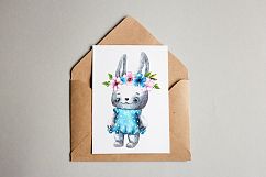 Sunny Bunny - Watercolor Clip Art Set Product Image 8