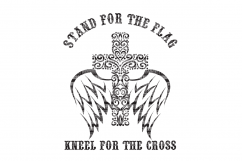Stand For The Flag Football SVG Files for Silhouette Cut File DXF png Scrapbooking Printable Clipart Product Image 1
