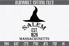Salem Massachusetts SVG Cut File - Halloween SVG DXF EPS PNG Product Image 1