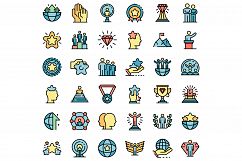 Excellence icons set vector flat Product Image 1