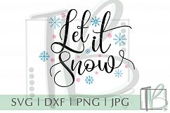 Let It Snow SVG, Christmas Cut File Product Image 1