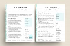 creative resume template word / floral feminine Product Image 2
