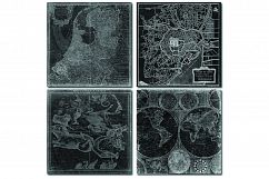 Chalkboard Maps Digital Paper - 14 Antique Papers Product Image 3