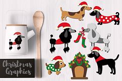 Christmas Dogs Graphics and Illustrations Product Image 1