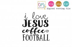 I Love Jesus Coffee And Football  Product Image 1