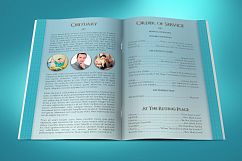 Oceanic Funeral Program Small Template – 4 Pages Product Image 2