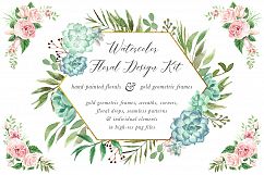 Watercolor Floral Design Kit Product Image 1