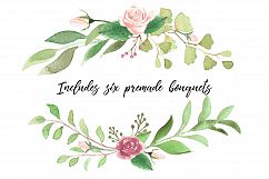Watercolor Greenery Floral Set Product Image 5