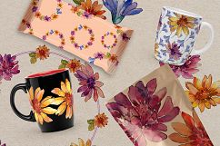 African daisy PNG watercolor design set Product Image 6