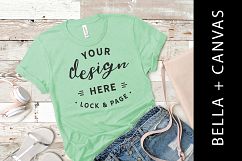 Mint T Shirt Mockup Bella Canvas 3001 Trendy Mock Up Product Image 1