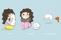 Girl with cat stickers Product Image 5