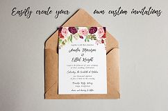 Watercolor Marsala Roses &amp; Foliage Product Image 9