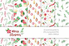 Merry Christmas Seamless Patterns Product Image 4