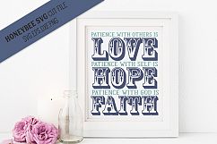 Patience Love Hope Faith SVG Cut File Product Image 1