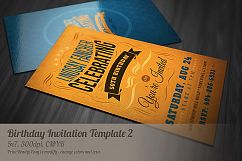 Retro Birthday Invitation 2 Product Image 1
