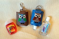 ITH Howard the Owl Hand Sanitizer Holder- Snap Tab (5x7 Hoop) - Machine Embroidery Product Image 4