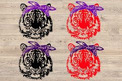 Tiger bandana svg Tiger svg Tigers Face Vector art 957s Product Image 2