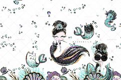 Audrey Style Mermaids Clipart Product Image 5
