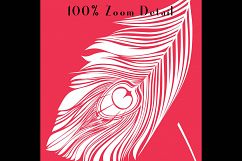 100 Seamless White Peacock Feather Digital Papers 12 x 12 in Product Image 4