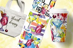 Cocktails watercolor collection PNG set Product Image 5