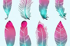 Galaxy Feathers Clipart Product Image 2