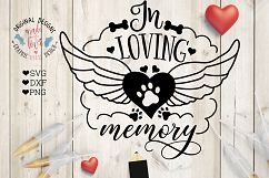 In Loving Memory Pet Memorial Cut File  (SVG, DXF, PNG) Product Image 1