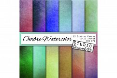 Ombre Watercolor Digital Paper Product Image 1