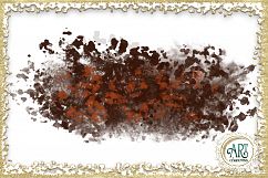 Chocolate Coffee Brown Glitter Brush Strokes 24 PNG Aqua clipart Splashes  Product Image 12