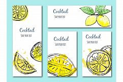 Sketch lemons. Watercolor. Vector. Product Image 8