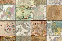 Vintage Maps of Europe Digital Paper Product Image 2