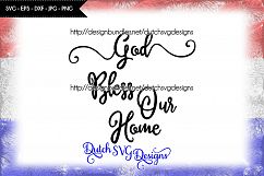 Text cutting file God Bless our Home, svg cut file Product Image 2
