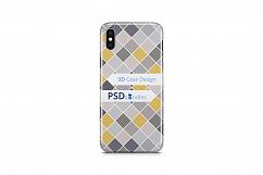 Apple iPhone XS MAX 3d Case Design Mock-up Back View Product Image 1