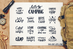 Camper SVG - Camping SVG - Camping Sayings - DXF Cut Files Product Image 1