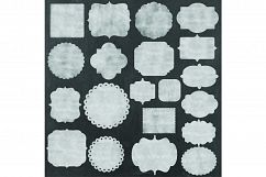 Chalk Frames Clipart - 20 Chalkboard Clipart Labels / Tags Product Image 2