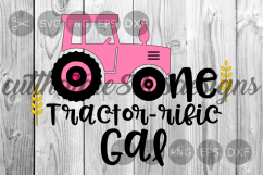 One Tractor-rific Gal, Pink, 1st Birthday, Cut File, SVG Product Image 1