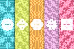 Colorful seamless striped patterns Product Image 1