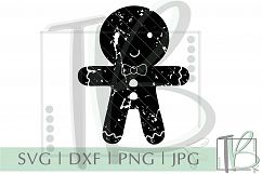 Grunge SVG, Gingerbread Man SVG Product Image 2