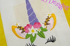 Unicorn Face 04 Machine Embroidery Design Product Image 2