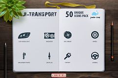 JI-Glyph Transport Icons Set Product Image 4