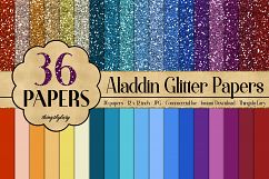 36 Glitter and Solid Color Princess Red and Indigo Papers Product Image 1