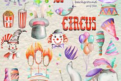 Circus. Watercollor clip art Product Image 4