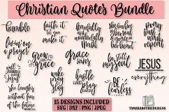 Christian Quotes SVG Bundle, Christian SVG Cut Files Product Image 1