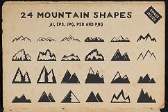 24 vintage mountain shapes Product Image 1