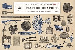 55 Vintage Vectors Graphics Vol. 2 Product Image 2