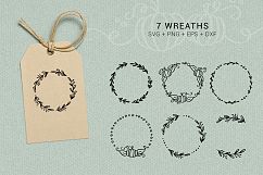 Fall Autumn wreaths quotes &amp; clipart SVG PNG bundle Product Image 2