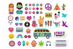 Hippie, 60&#039;s, Boho stickers, icons  Product Image 2