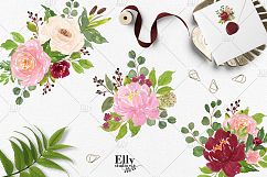 Watercolor flower clip art - Leticia Product Image 2